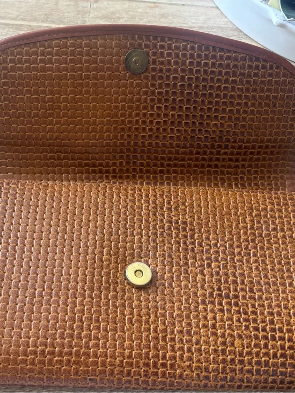 Rare Vintage Amelia Berko Woven leather clutch with strap - Picture 4 of 5